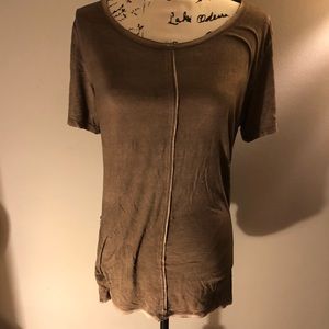 Brown gilded intent tee